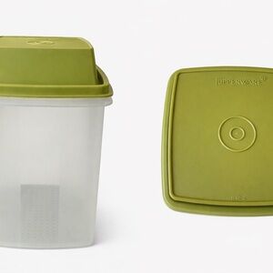 Vintage Tupperware avocado green pick a deli pickle storage